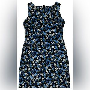 ❗️VINTAGE❗️Blue Floral Sleeveless Dress